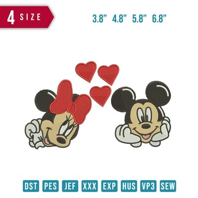 Mickey and mini mouse love