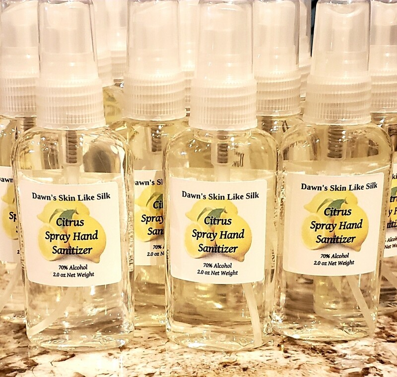 CITRUS HAND SANITIZER SPRAY 2 OZ
