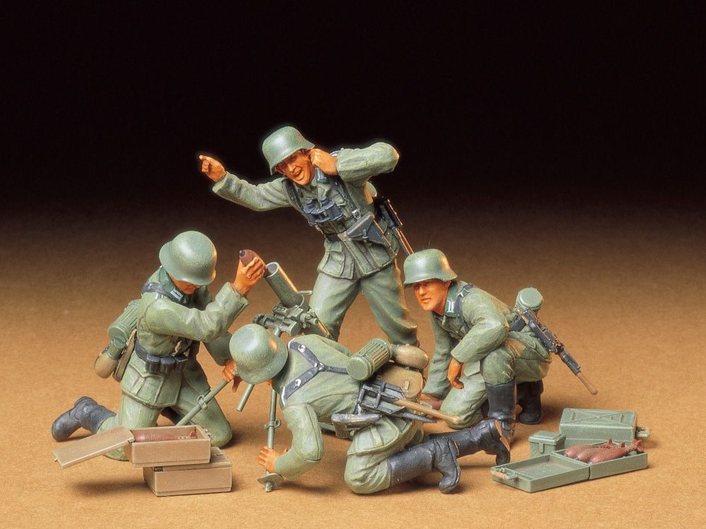 GERMAN INFANTRY MORTAR TEAM 1/35 MINIATURE MILITARY MODEL KIT