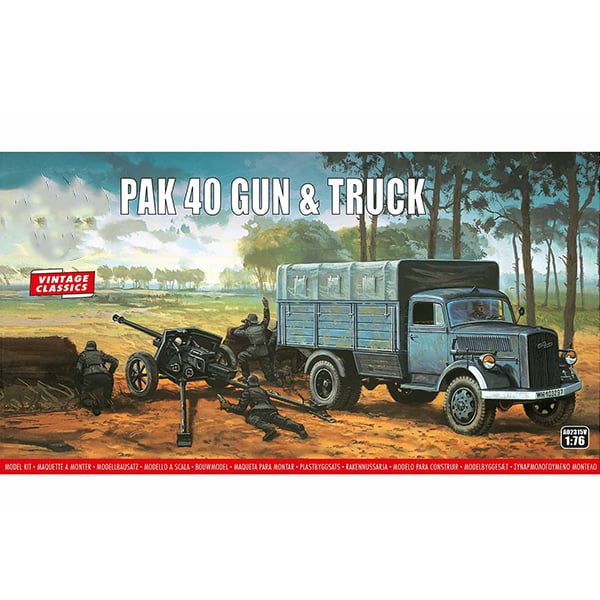 PAK 40 Gun &amp; Truck Military Model Kit