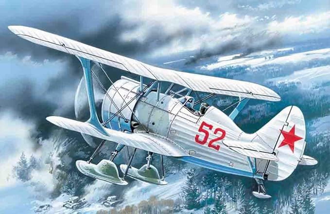 Soviet Biplane Fighter 1-15 BIS WWII Model Airplane Kit