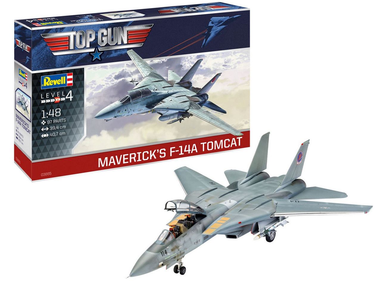 F-14A TOMCAT TOP GUN Model Airplane Kit