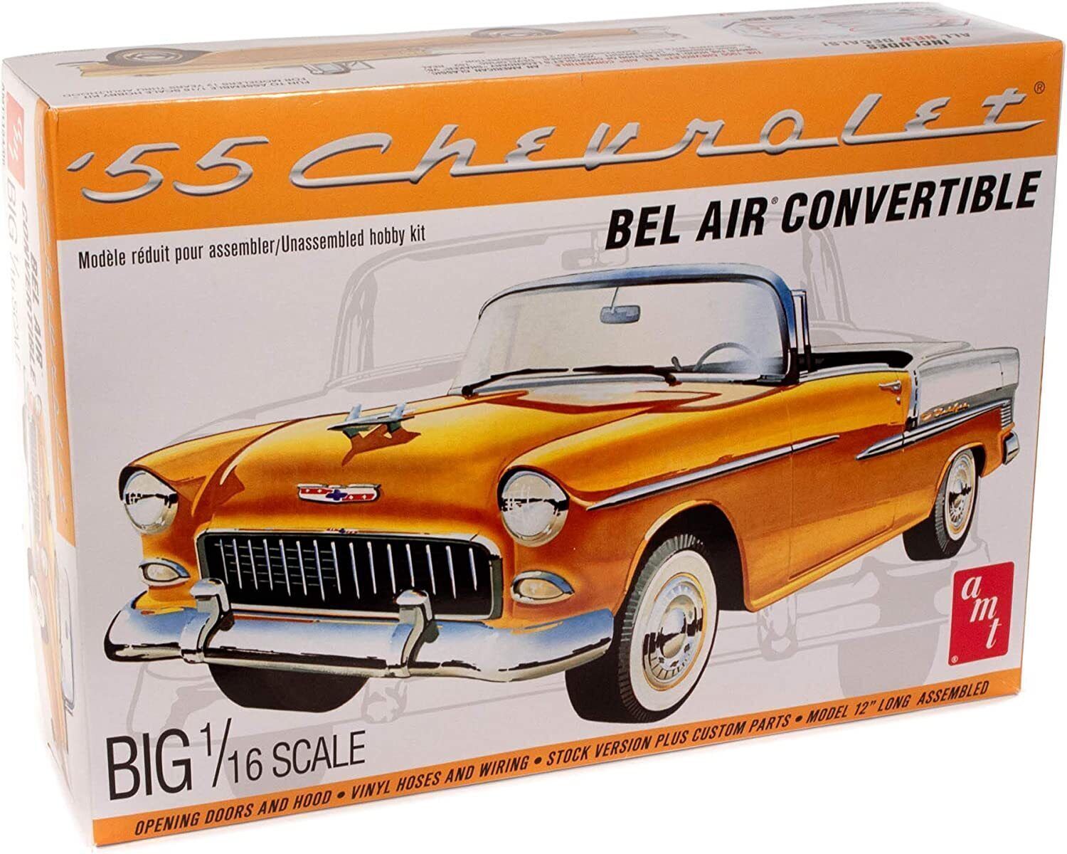AMT 55 Chevy Bel Air Conv. AMT Model Kit 1/16 scale