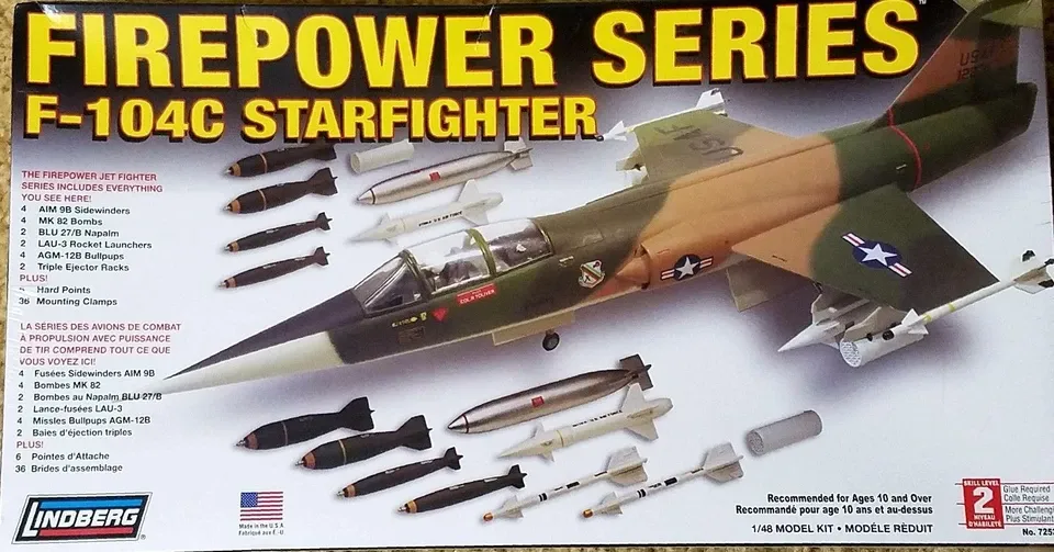 Lindberg F-104C STARFIGHTER Model Airplane Kit
