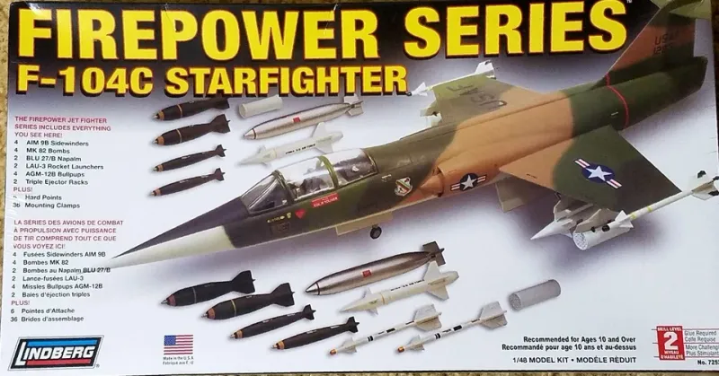 Lindberg F-104C STARFIGHTER Model Airplane Kit