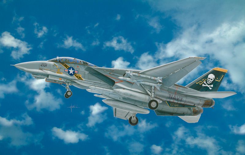 ITALERI F-14A TOMCAT Model Airplane Kit