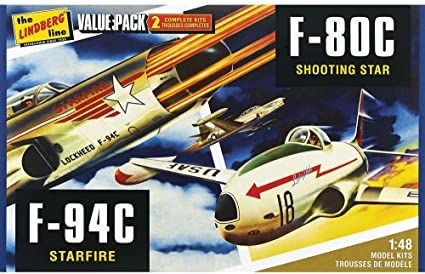 LINDBERG F-94C STARFIRE/F-80C Model Airplane Kit
