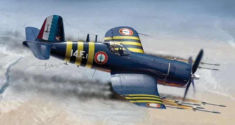 ITALERI F4U-7 CORSAIR Model Airplane Kit