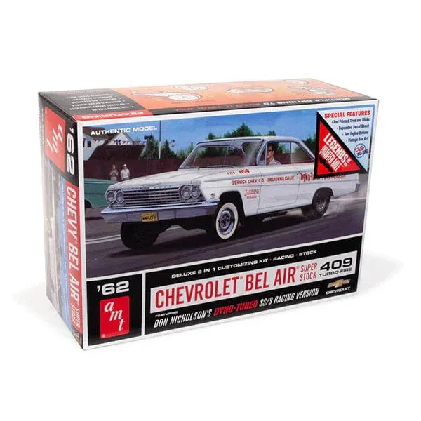 62 Chevy Bel Air Super Stocker 409 Model Kit by AMT
