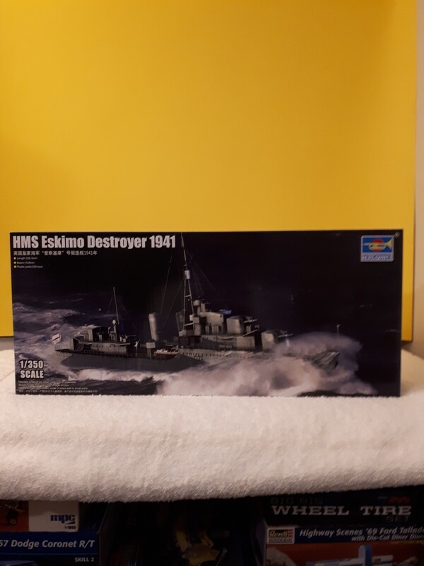 HMS ESKIMO DESTROYER 1941, 1/350 SCALE, MODEL SHIP