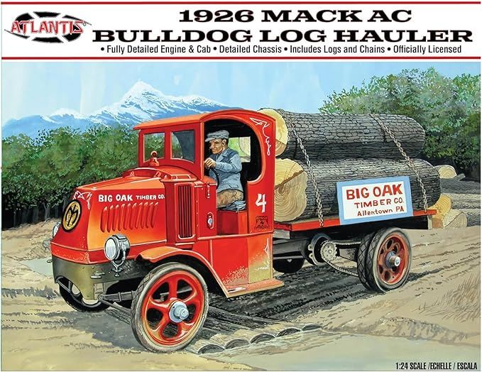 ATLANTIS 1926 MACK AC LOG HAULER MODEL KIT