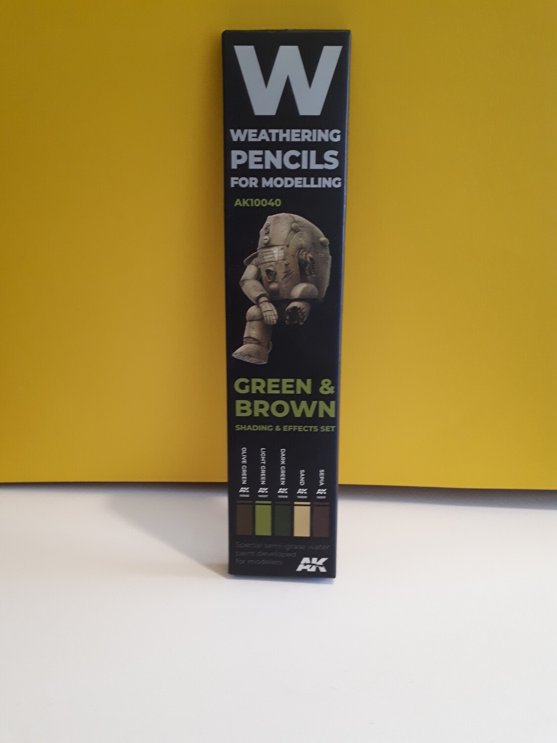 MODEL KIT GREEN &amp; BROWN WEATHERING PENCILS