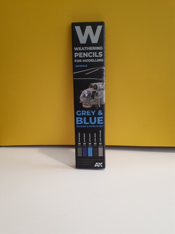 MODEL KIT GREY &amp; BLUE WEATHERING PENCILS