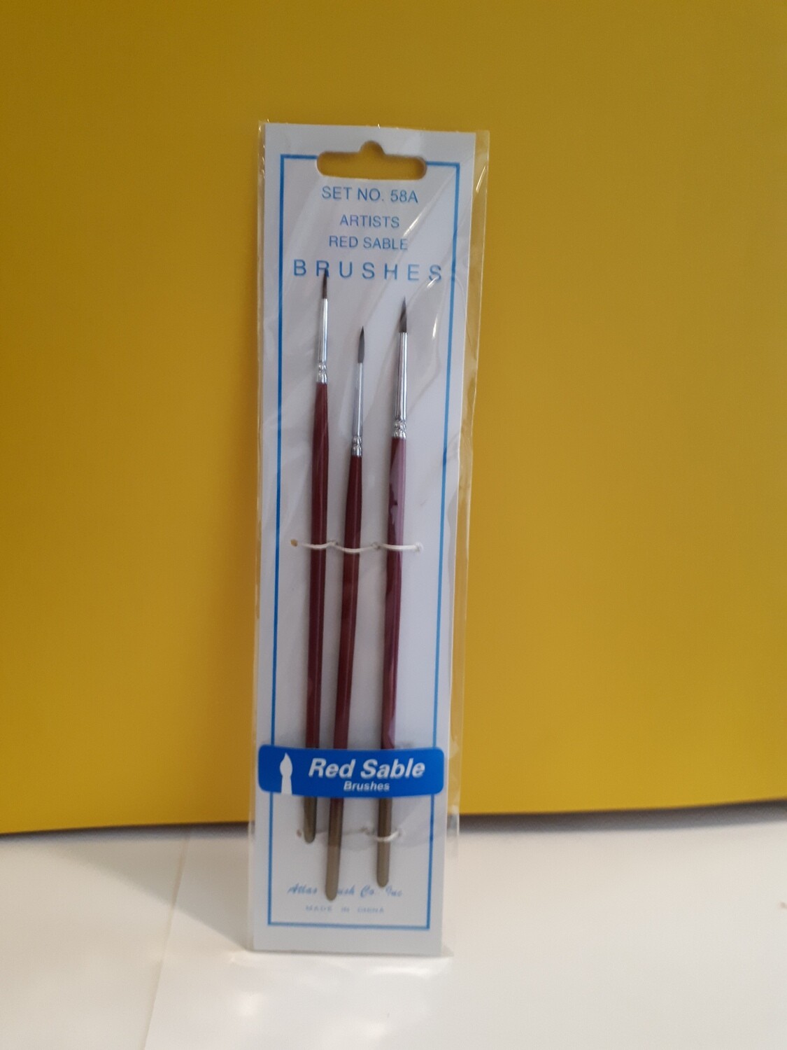 RED SABLE PAINT BRUSHES 3 PACK