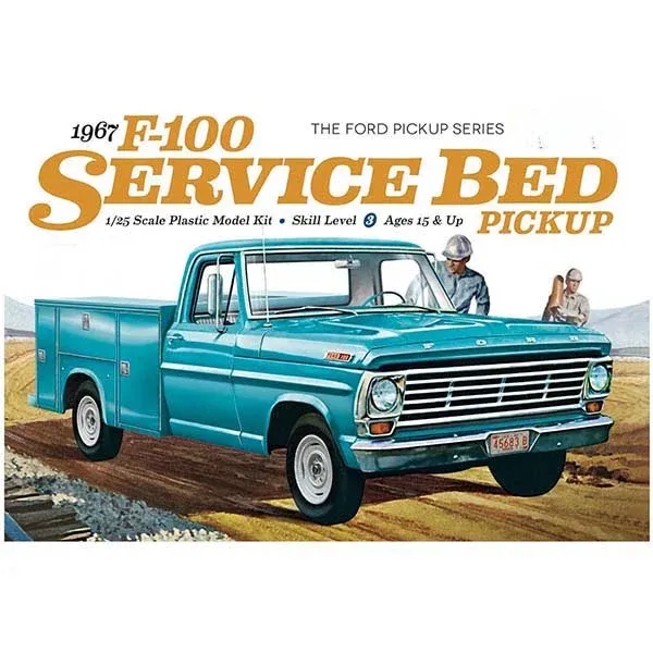 1967 Ford F-100 Service Bed P/U Model Kit by Moebius