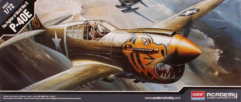 P-40E Model Airplane Kit by Academy
