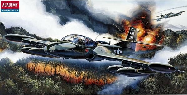 A-37B DRAGONFLY airplane model kit by Academy