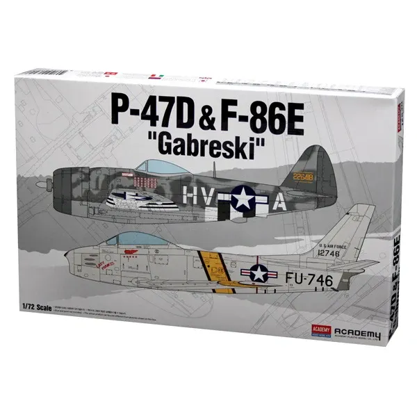 P-47D &amp; F-86E "GABRESKI" Model Airplane Kit by Academy