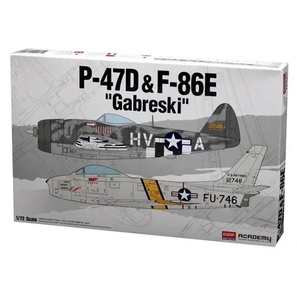 P-47D &amp; F-86E "GABRESKI" Model Airplane Kit by Academy