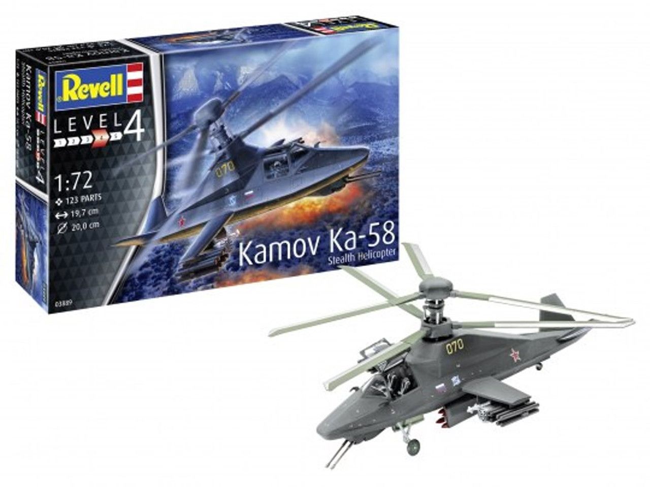 REVELL KAMOV KA-58 STEALTH HELICOPTER Model Kit