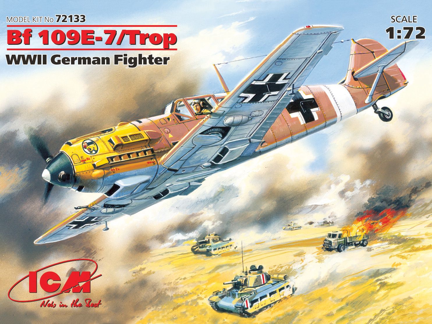 ICM BF 109E-7/TROP Model Airplane Kit