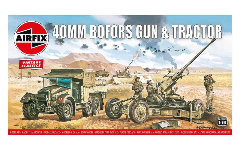 AIRFIX Bofors 40MM Gun &amp; Tractor, Military Model Kit
