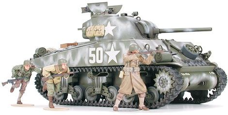 TAMIYA M4A3 Sherman Tank Military Model Kit