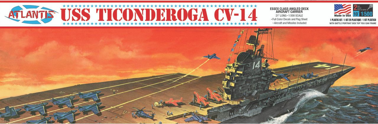 USS TICONDEROGA CV-14 Plastic model ship