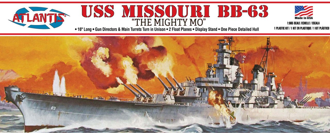 USS MISSOURI BB-63 Battle ship model kit by ATLANTIS [ "THE MIGHTY MO" ]