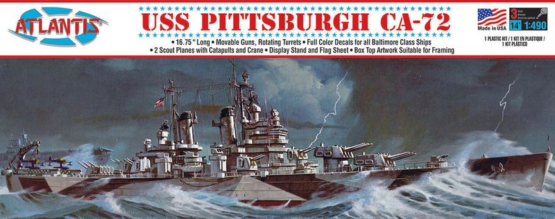 USS PITTSBURGH CA-72 Battleship model kit by ATLANTIS