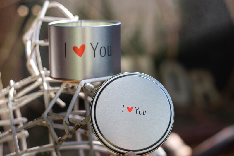Vela Aromática na Lata - I Love You Vela Aromática na Lata - I Love You