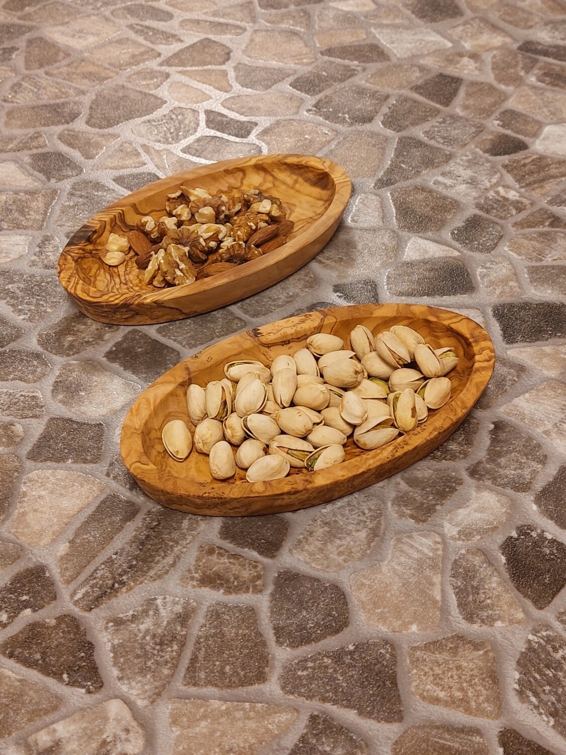 Schale oval aus Olivenholz Servierschale Dekoschale Snackschale Holzschale