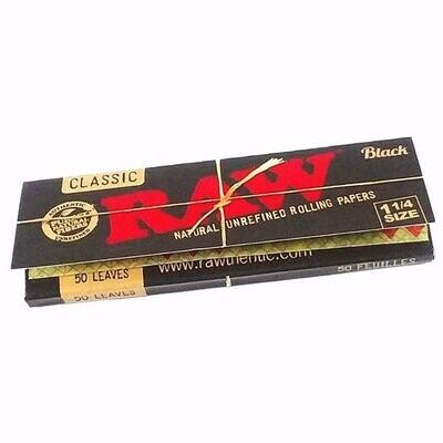 Raw Classic Black 1 1/4 size  rolling paper