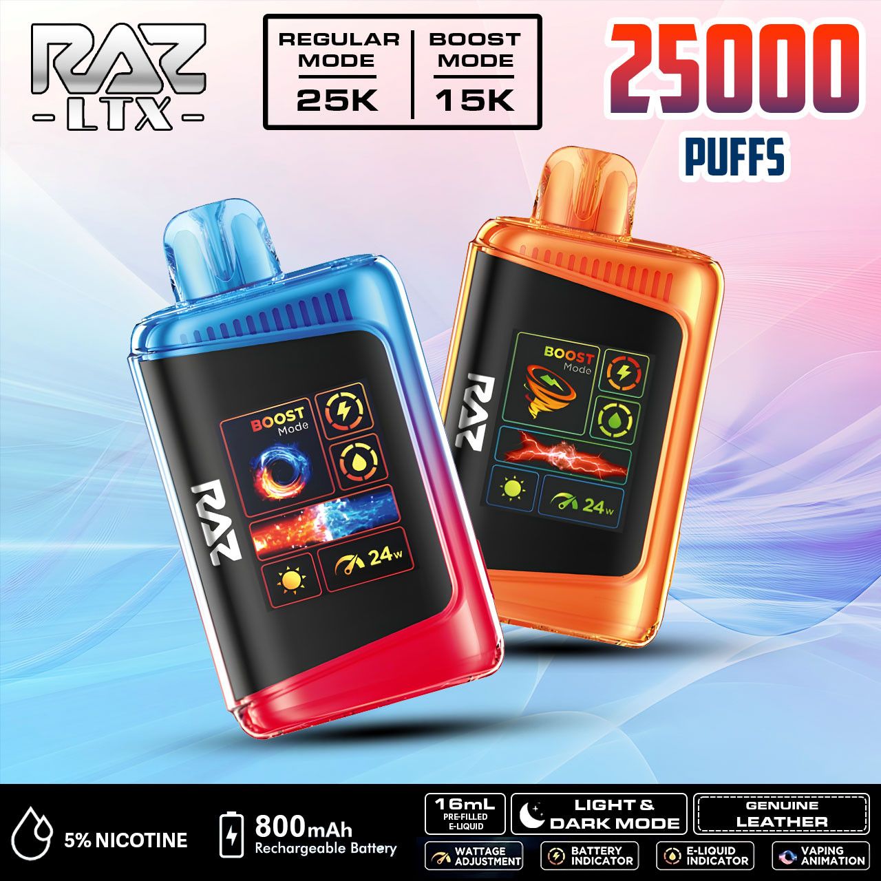 RAZ LTX 25K PUFFS 16ML MEGA HD SCREEN RAZ LTX 25K PUFFS 16ML MEGA HD SCREEN