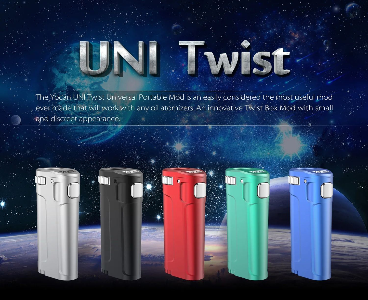 YOCAN UNI TWIST 650MAH UNIVERSAL BATTERY MOD YOCAN UNI TWIST 650MAH UNIVERSAL BATTERY MOD