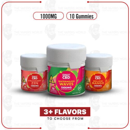 ONLY CBD HEMP INFUSED GUMMIES 1000MG 10CT JAR