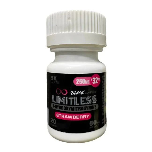 LIMITLESS BLACK EDITION 7-HYDROXY 50MG X 5CT TABLETS JAR