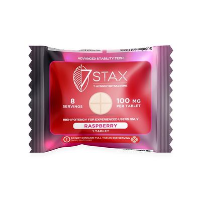 7STAX 7-HYDROXYMITRAGYNINE 100MG CHEWABLE TABLETS BAGS (1CT) 7STAX 7-HYDROXYMITRAGYNINE 100MG CHEWABLE TABLETS BAGS (1CT)