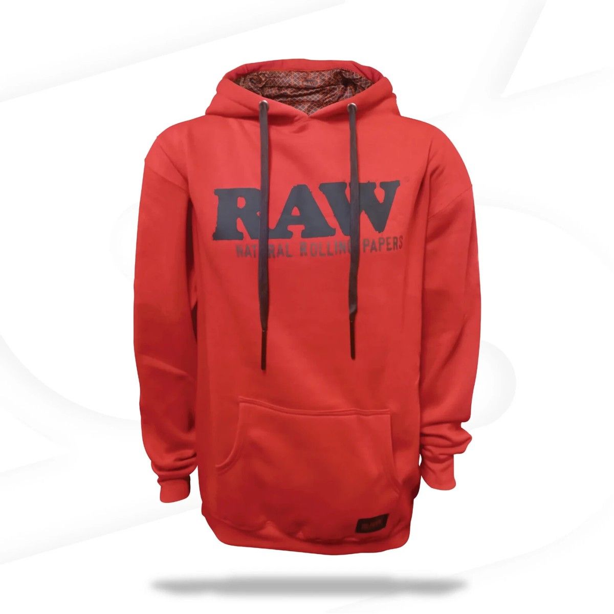 RAW NATURAL ROLLING PAPERS CREW NECK SWEATSHIRT RED/BLACK LOGO (MEN) RAW NATURAL ROLLING PAPERS CREW NECK SWEATSHIRT RED/BLACK LOGO (MEN)
