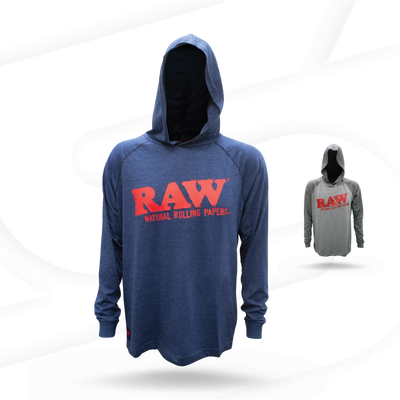 RAW NATURAL ROLLING PAPERS SWEATSHIRT BLUE LOGO (MEN)