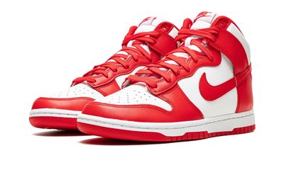 MEN'S NIKE DUNK HIGH TOPS (RED AND WHITE) MEN'S NIKE DUNK HIGH TOPS (RED AND WHITE)