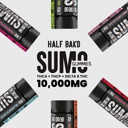HALF BAK'D SUMO 25CT GUMMY JAR 10,000MG (420MG PER GUMMY)