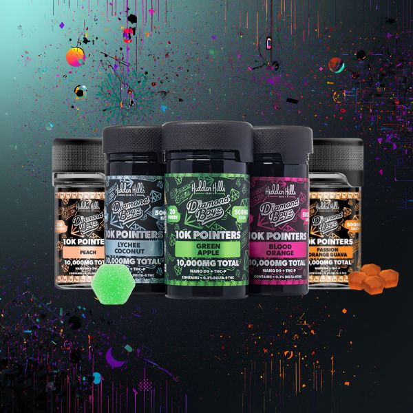 HIDDEN HILLS DIAMOND BOYZ 20CT GUMMY JAR 10,000MG (500MG PER GUMMY)