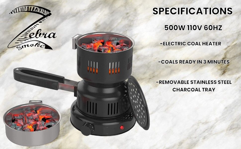 ZEBRA ELECTRIC CHARCOAL BURNER 650W ZEBRA ELECTRIC CHARCOAL BURNER 650W