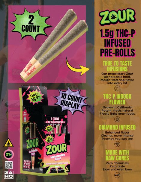 ZOUR STASH 2CT THC-P 1.5G PRE-ROLL ZOUR STASH 2CT THC-P 1.5G PRE-ROLL
