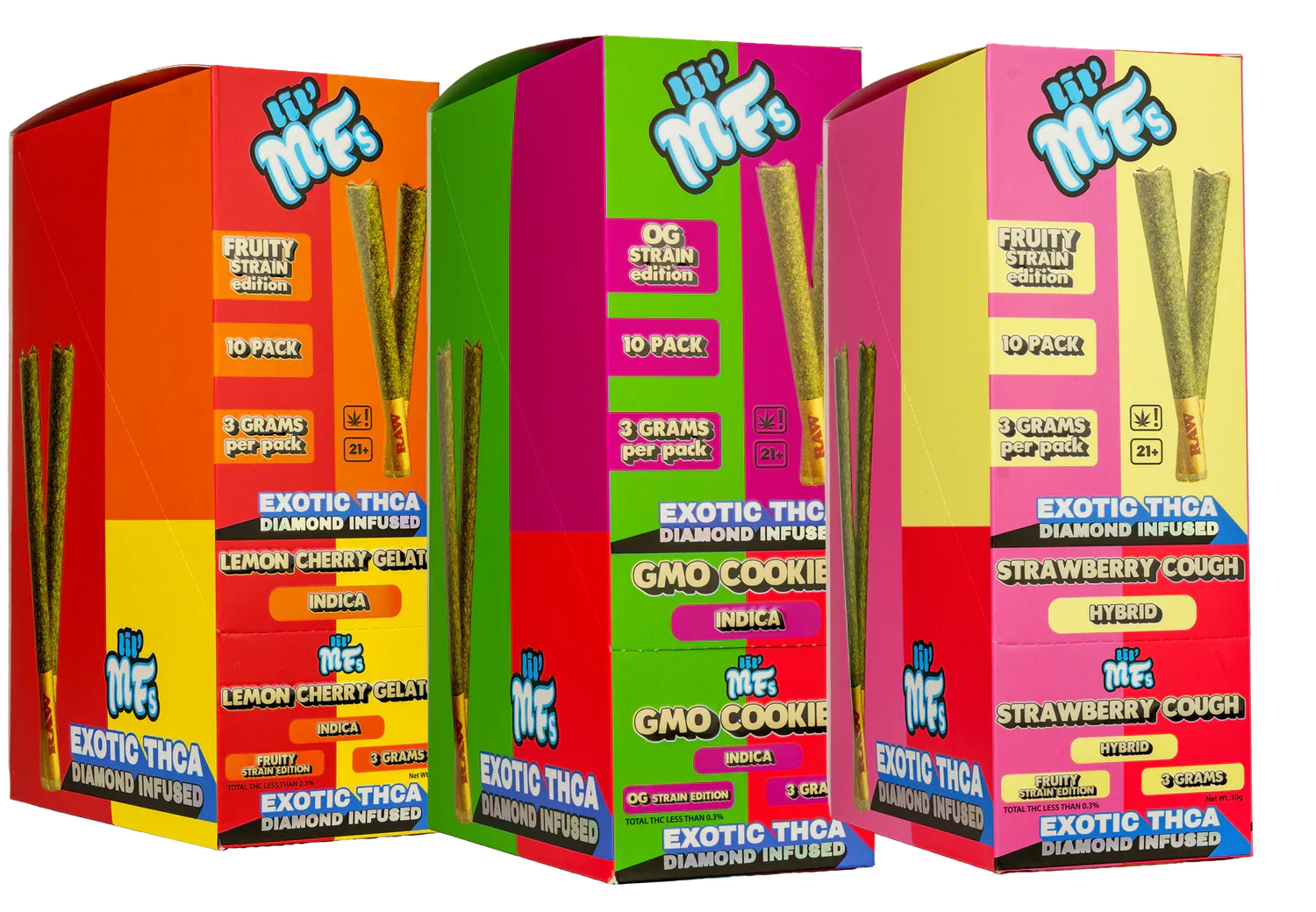 LIL MF'S 2CT DIAMOND INFUSED 1.5G PRE-ROLLS LIL MF'S 2CT DIAMOND INFUSED 1.5G PRE-ROLLS