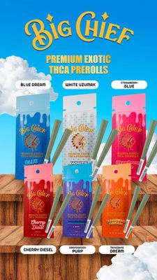 BIG CHIEF 2CT PREMIUM EXOTIC THC-A 1.5G PRE-ROLLS