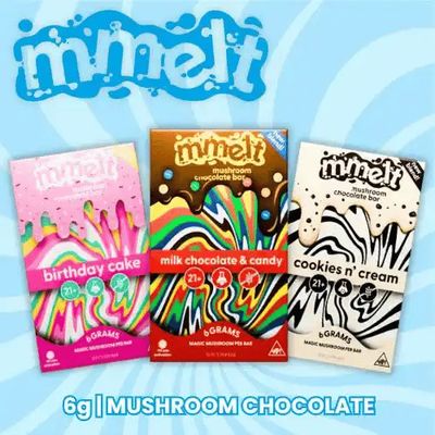 MMELT 6G MUSHROOM 1O PIECE CHOCOLATE BAR MMELT 6G MUSHROOM 1O PIECE CHOCOLATE BAR