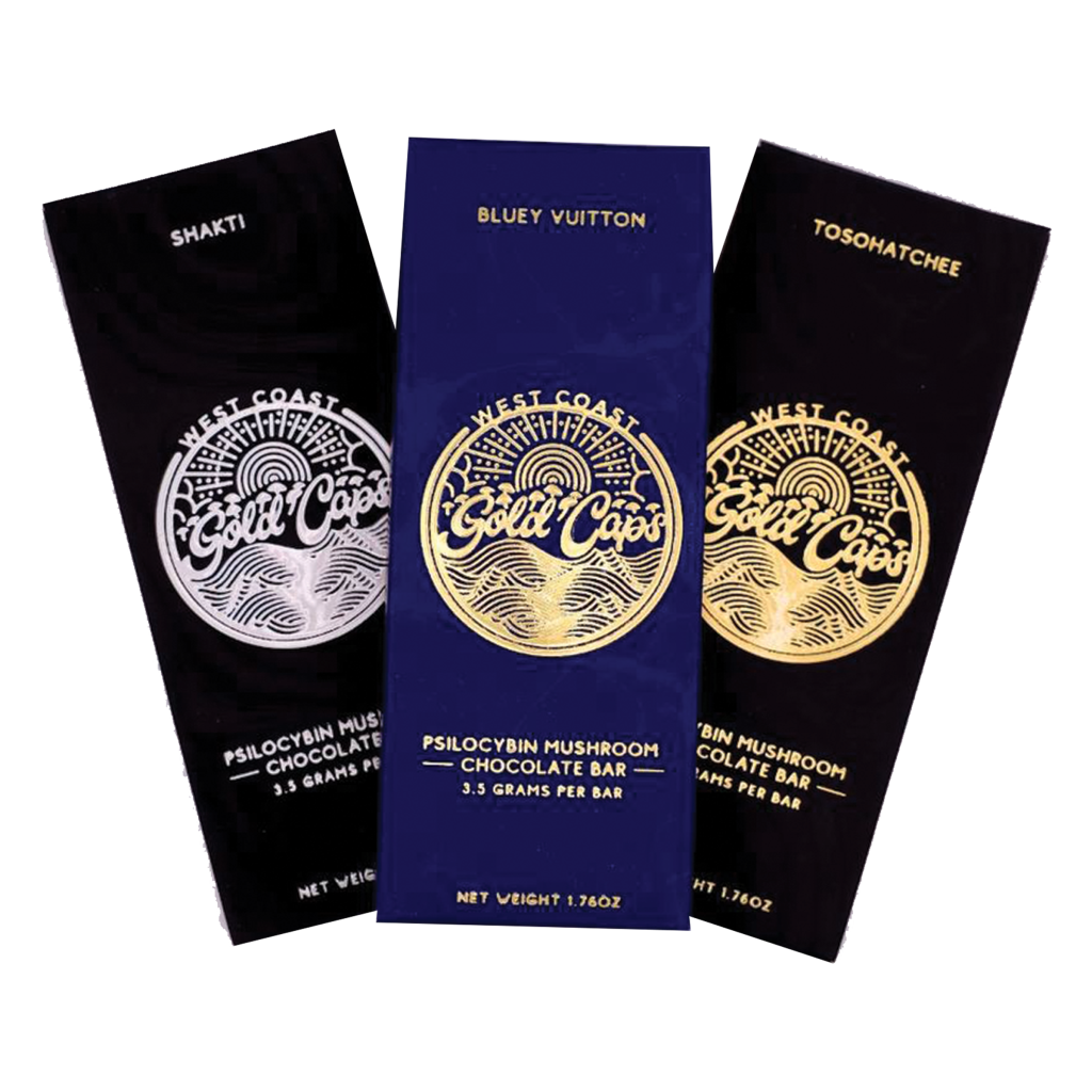 WEST COAST GOLD CAPS 3.5G MUSHROOM 12 PIECE CHOCOLATE BAR