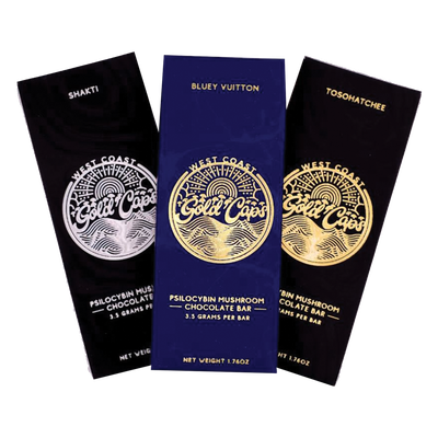 WEST COAST GOLD CAPS 3.5G MUSHROOM 12 PIECE CHOCOLATE BAR WEST COAST GOLD CAPS 3.5G MUSHROOM 12 PIECE CHOCOLATE BAR